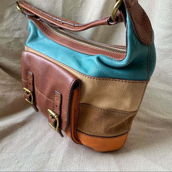 Multi Color Leather Fossil Bag - Picture 3 of 10